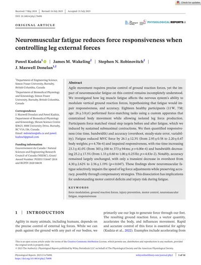 Fatigue and force control paper